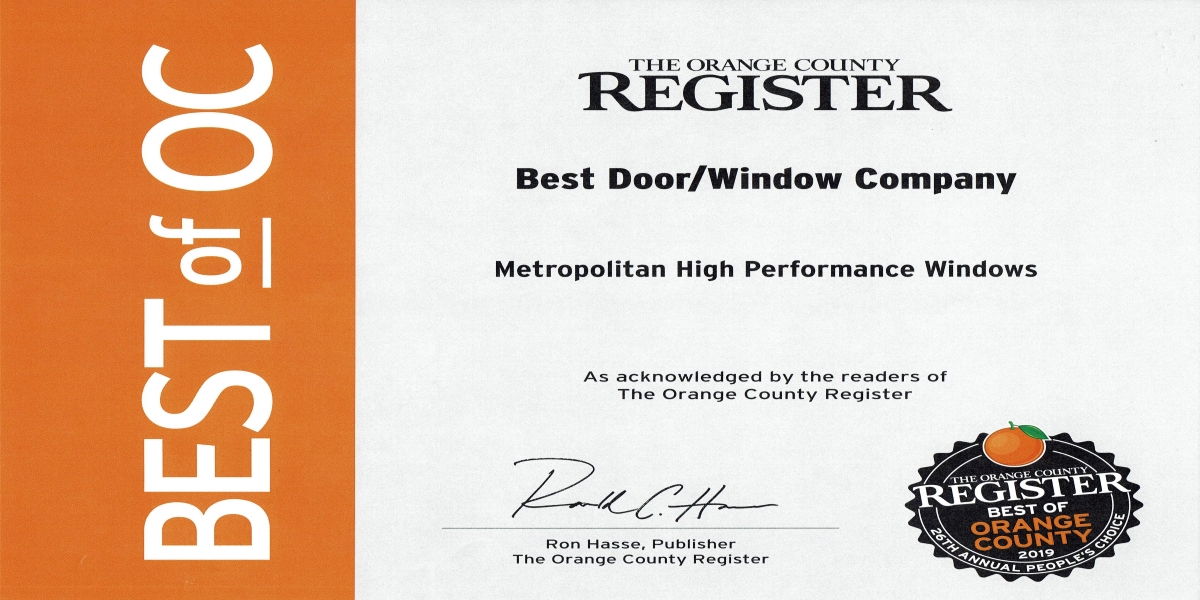 Orange County's Best Window and Door Company
