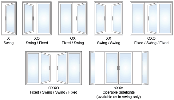 Window Styles, Patio Door Styles, French Door Styles